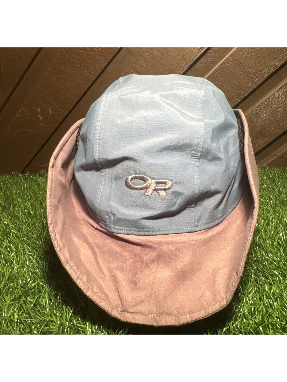 Vintage Outdoor Research Gore-Tex Seattle Sombrero Hat Blue Gray Made in USA L